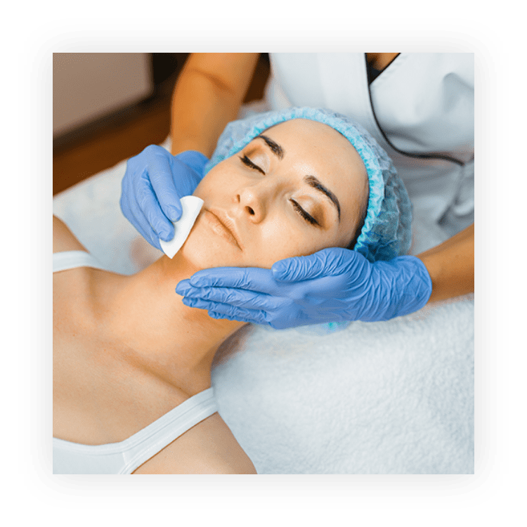 woman-getting-her-face-wiped-gently